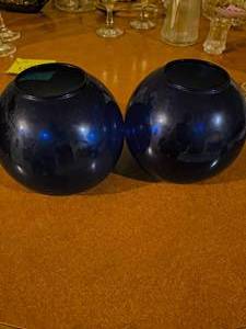 cobalt round blue vases