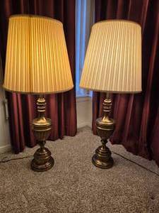 VINTAGE Stiffel Brass Table Lamps - Lot of 2