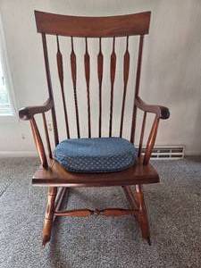 VINTAGE Wooden Rocking Chair with cushion