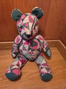 VINTAGE Handmade patchwork bear