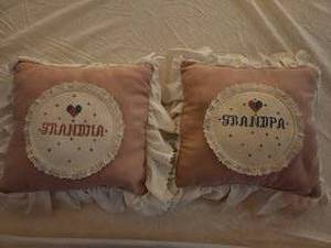 VINTAGE Grandma & Grandpa Pillows