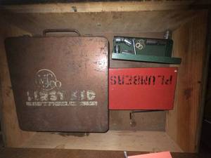Vintage Tins With Tools inside