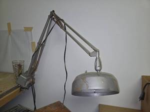 VINTAGE industrial swing-arm drafting lamp
