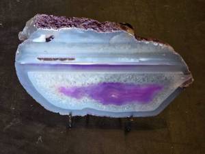 Amethyst and Agate Geode Slice() Approx. 11x7