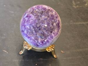 Amethyst Crystal Sphere on Stand
