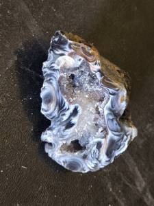 Geode Specimen with Crystal Interior and Banding Patterns - 2.5