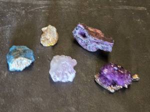Amethyst and Mineral Stone Collection including Geode, Raw Crystals, and Pendant Jewelry - Small