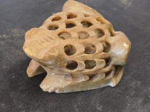 Carved Soapstone Frog Figurine