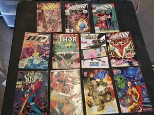 Marvel and Virgin Comics Comic Book Lot including Doctor Strange, Daredevil, Thor, and Dan Dare