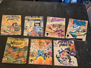 Marvel Comic Books Lot including Power Pack, Excalibur, West Coast Avengers, Alpha Flight, The Thing, and Fantastic Four