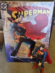 3 Superman Poster and Action Figure