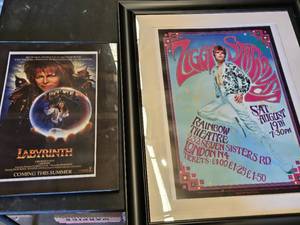 Labyrinth Movie Poster and Ziggy Stardust Concert Poster
