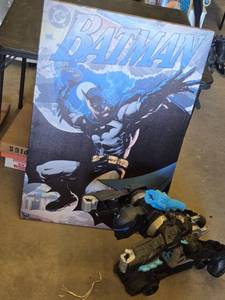 Batman 3 Wall Art and Batman Toy Vehicle