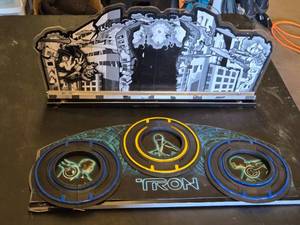 Custom Tron Themed Arcade Control Panel with LED Backlit Display