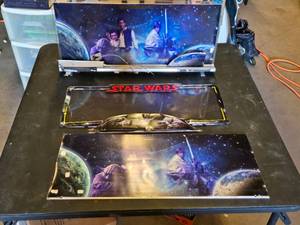 Star Wars Pinball Machine Backglass and Marquee