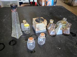 Glass Bottles and Decorative Items