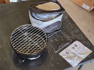 Portable Charcoal BBQ Grill with Cooler Carry Bag
