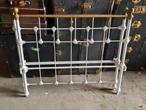 Antique Brass and Iron Bed Frame