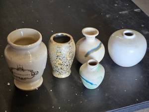 Ceramic and Pottery Vase Collection including Mandragora Apothecary Jar and Decorative Vases