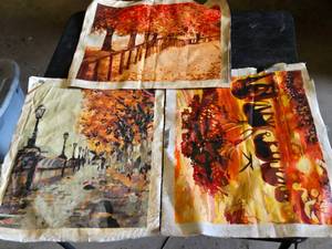 Lot of 3 Scenic and Wildlife Paintings on Canvas