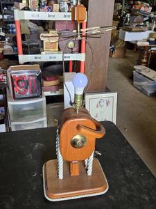 Nautical-Themed Block and Tackle Table Lamp