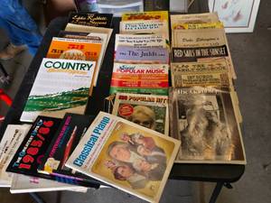 Lot of Music Songbooks and Sheet Music including Eddie Rabbitt & Even Stevens, Classical Piano, and The Gambler