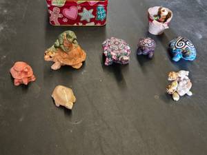 Collection of Turtle Figurines, Some Cloth