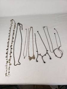 Lot of Jewelry Items Including Necklaces, Bracelets, and Accessories