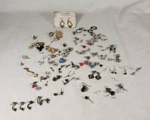 Lot of Jewelry Including Lia Sophia Earrings, Rings, and Various Earrings