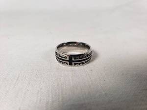 Stainless Steel Ring with Cross Design