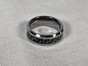 Tungsten Carbide Ring with Carbon Fiber Inlay
