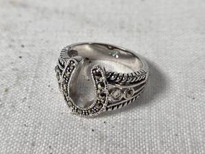 Sterling() Silver Horseshoe Ring