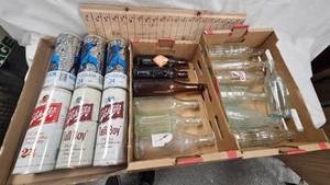 Vintage Beer Canns and SodaBeer Bottles, Great Dcor for ManCave