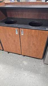 Double Garbage Receptacle on Wheels