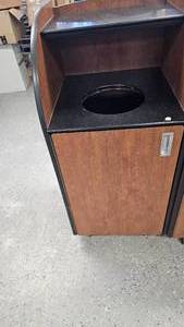 Single Garbage Receptacle on Wheels