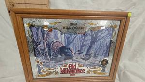Old Milwaukee Wildlife Series Beer Mirror Wild Turkey