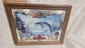 Old Milwaukee Wildlife Series Beer MirrorThe Bass