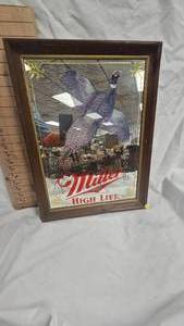 Miller High Life Bar Mirror Pheasant