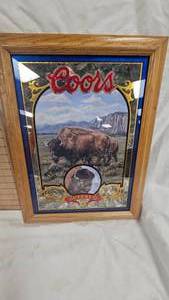 Coors Nature Series Beer Mirror Buffalo