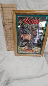 Coors Nature Series Beer Mirror Bull Elk