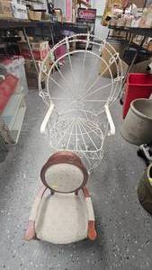 Small Doll Chairs, Metal and Cushioned