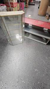 Small Glass Cabinter and Doll House as Pictured