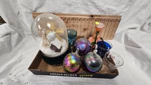 Friendship Balls, Music Box Snowglobe, Hand Blown Pitcher