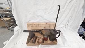 Vintage Oil Cans and Fireplace Shovels