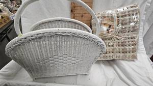 Wicker Basket and Throw, like new in package