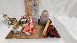 Nippon Vase,  Misc Porcelain Figures and Vintage Lamp