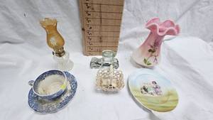 Fenton Roselene Vase and Vintage Items