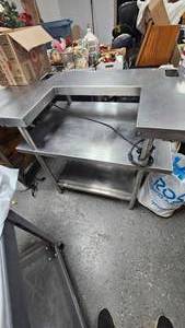 Stainless Side Warmer Table from Drive Thru at Restaurant