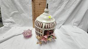Porcelain Bird Cage Dcor
