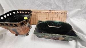 Wood Carrier Box and Planter, owl letter opener
